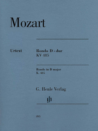 Mozart - Rondo in D Major, KV485 for Piano, Revised Edition