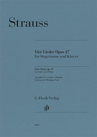 Strauss Four Songs Op. 27 Medium Voice