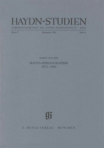 Haydn-Bibliographie 1973-1983