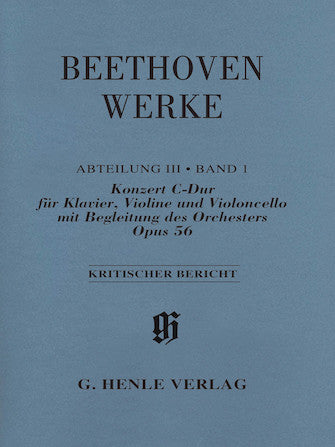 Concerto in C Major Op. 56 for Piano, Violin, Cello and Orchestra (Triple Concerto)