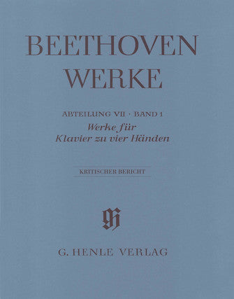 Beethoven Werke S7/v1 Works For Piano Four-hands Paperbound Complete Ed. W/ Crit. Rep.