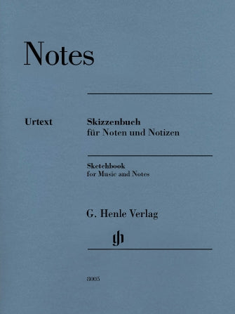 Henle Notes - Sketchbook For Music And Notes 9x12 32 Pages 14 Stave Manuscript Pad