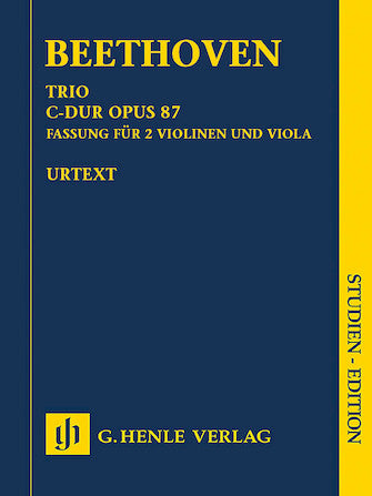 Trio In C Major Op. 87 Version For 2 Violins And Viola Study Score