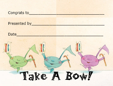 Award Certificates Mini - Take a Bow! - "Take a Bow!" mini award certifiates