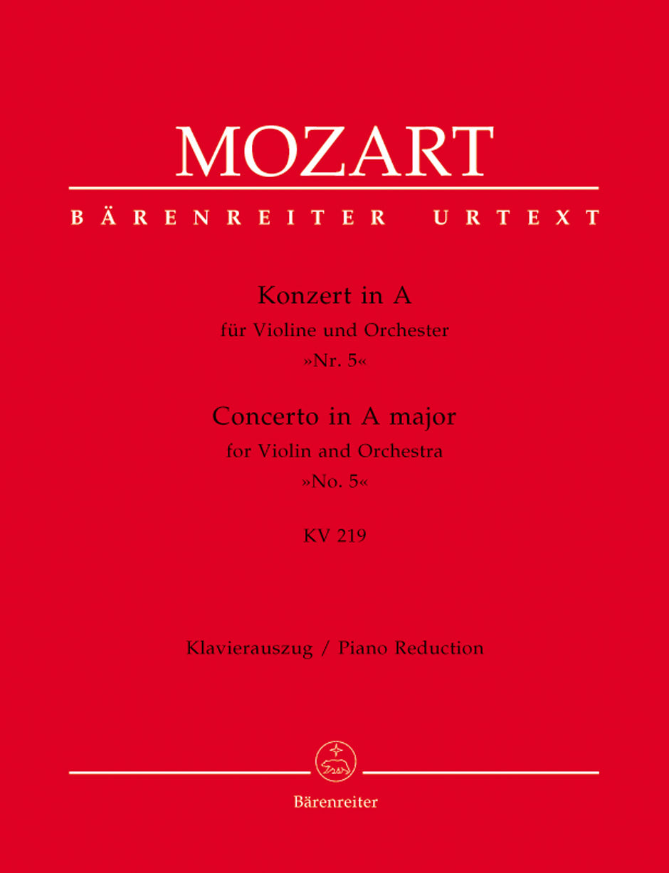 Concerto No. 5 In A Major for Violin and Orchestra