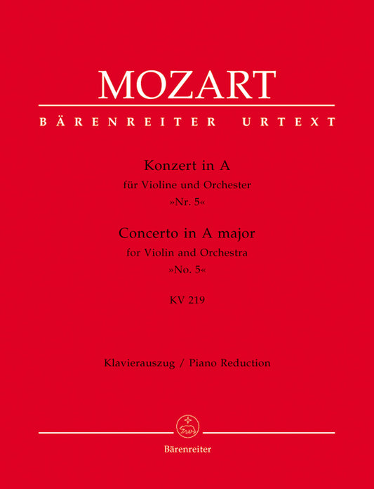 Concerto No. 5 In A Major for Violin and Orchestra