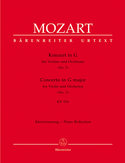 Concerto In No. 3 G Major for Violin and Orchestra