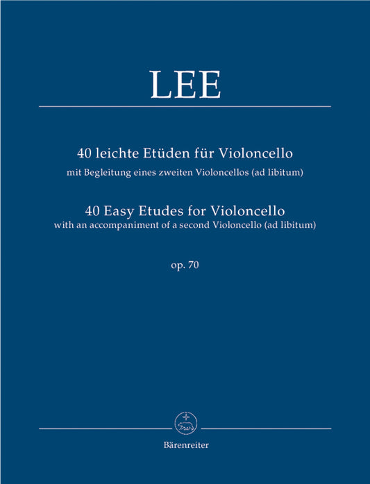 40 Easy Etudes for Violoncello With An Accompaniment Of A 2nd Violoncello (Ad Lib.)