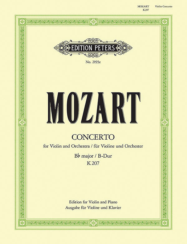 Concerto No. 1 in B flat K207 (Edition for Violin and Piano)