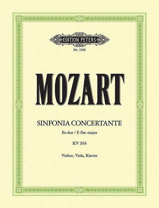 Sinfonia concertante in E flat K364 (320d) (Edition for Violin, Viola and Piano)