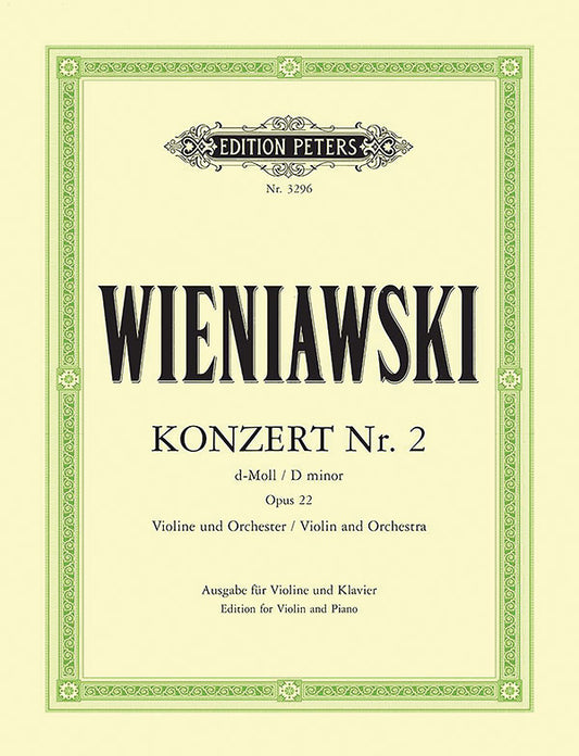 Violin Concerto No. 2 in D minor Op. 22 (Edition for Violin and Piano)