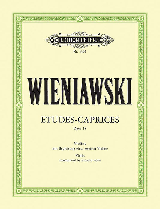 Études-Caprices Op. 18 for Violin with 2nd Violin Accompaniment