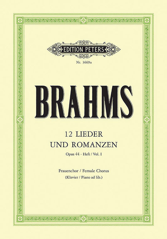 12 Lieder und Romanzen Op. 44 Vol. 1