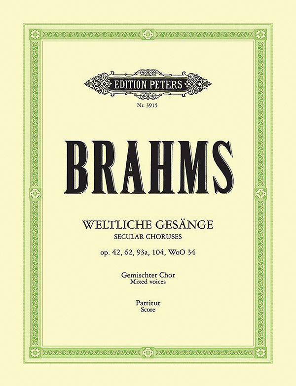 35 Secular Choruses for Mixed Choir (4-6 Voices) and Piano