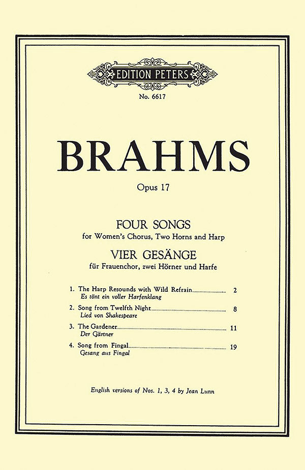 4 Songs for Women's Chorus Op. 17