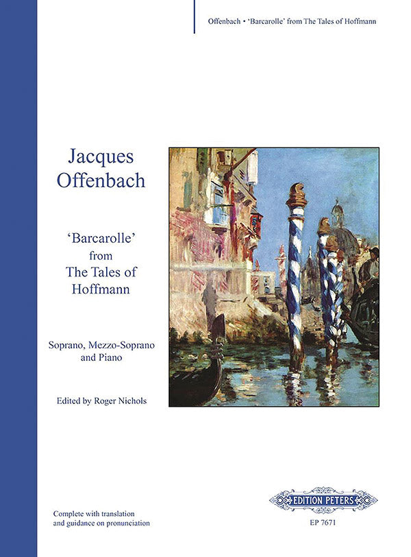 Barcarolle from The Tales of Hoffmann for Soprano, Mezzo-Soprano and Piano