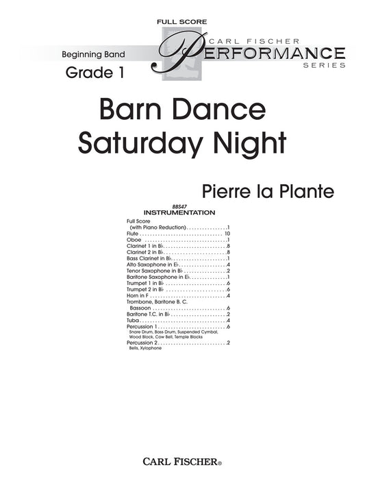 Barn Dance Saturday Night