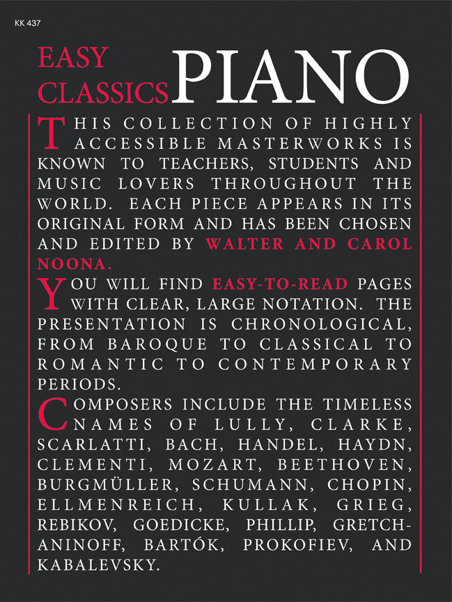 Easy Piano Classics - Piano collection