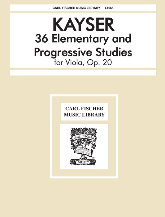 36 Elementary and Progressive Studies For Viola, Op. 20