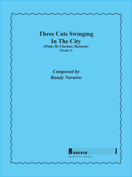 Three Cats Swinging in the City