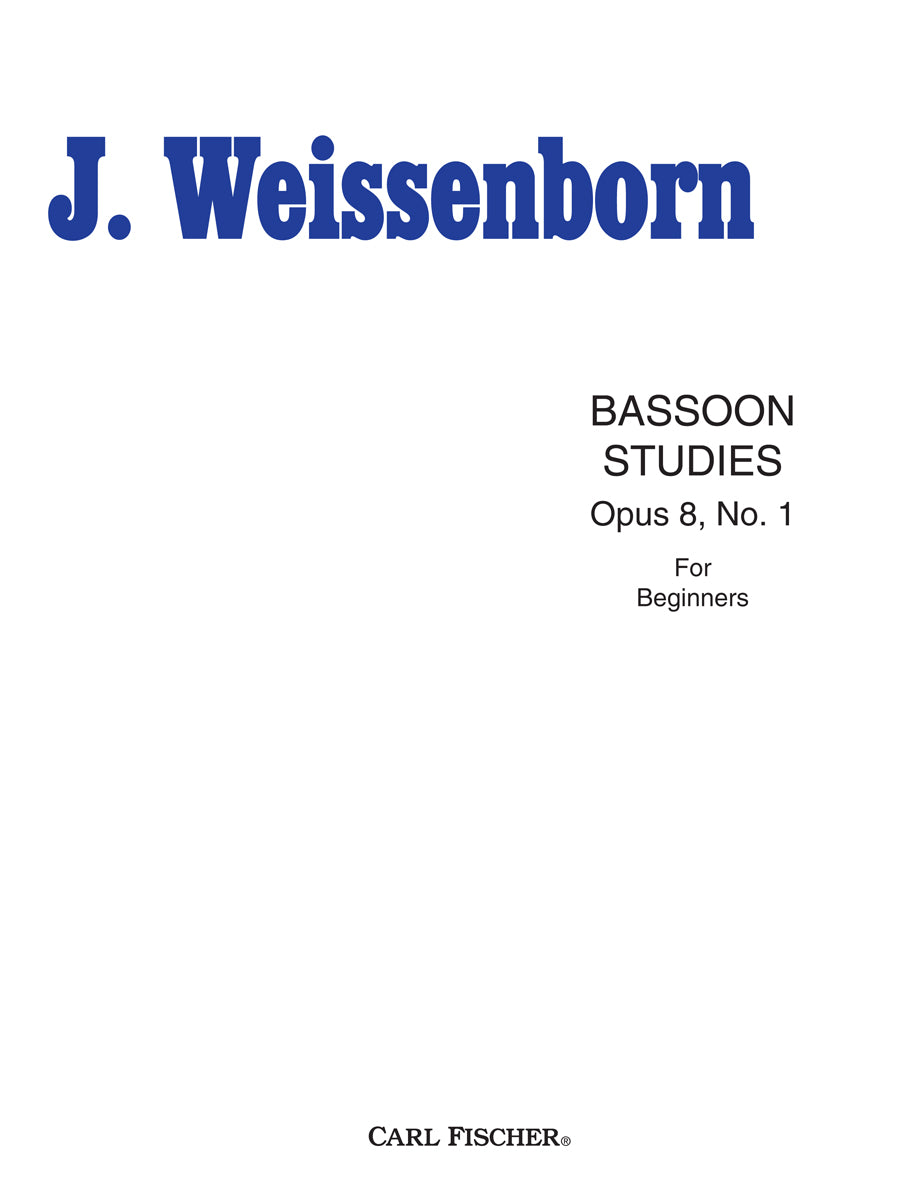 Bassoon Studies, Op. 8 No. 1 for Beginners