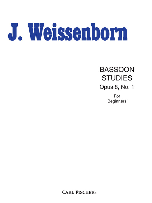 Bassoon Studies, Op. 8 No. 1 for Beginners