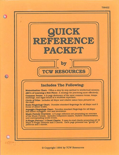 QUICK REFERENCE PACKET