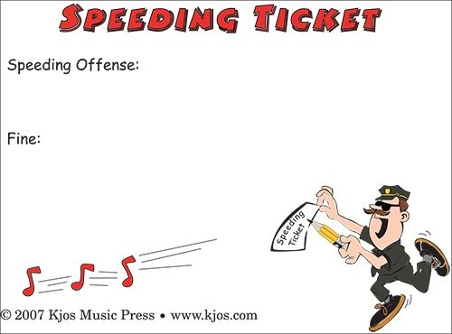 Speeding Ticket Post-it Notes