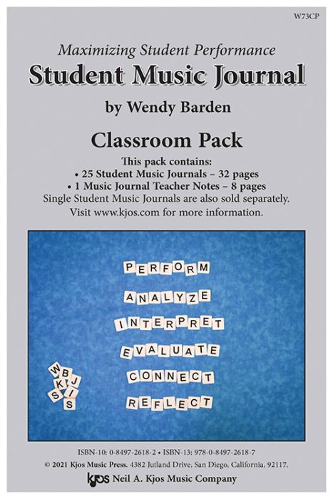 Maximizing Student Performance: Student Music Journal - Classroom Pack